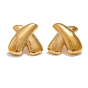 Bold Crossover X Statement Earrings | NWOT